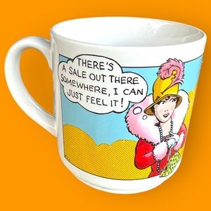 Vintage Carlton Cards Funny Coffee Mug "There’s a Sale Out There Somewhere”
